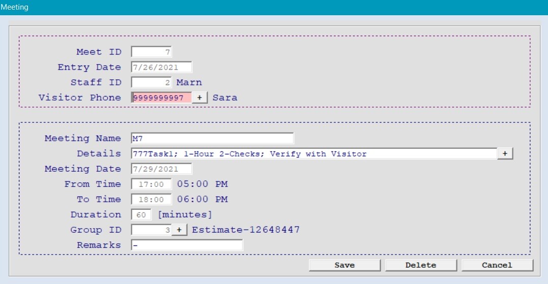 NVYN Visitor Schedule Software – Meet Work Plan Calendar