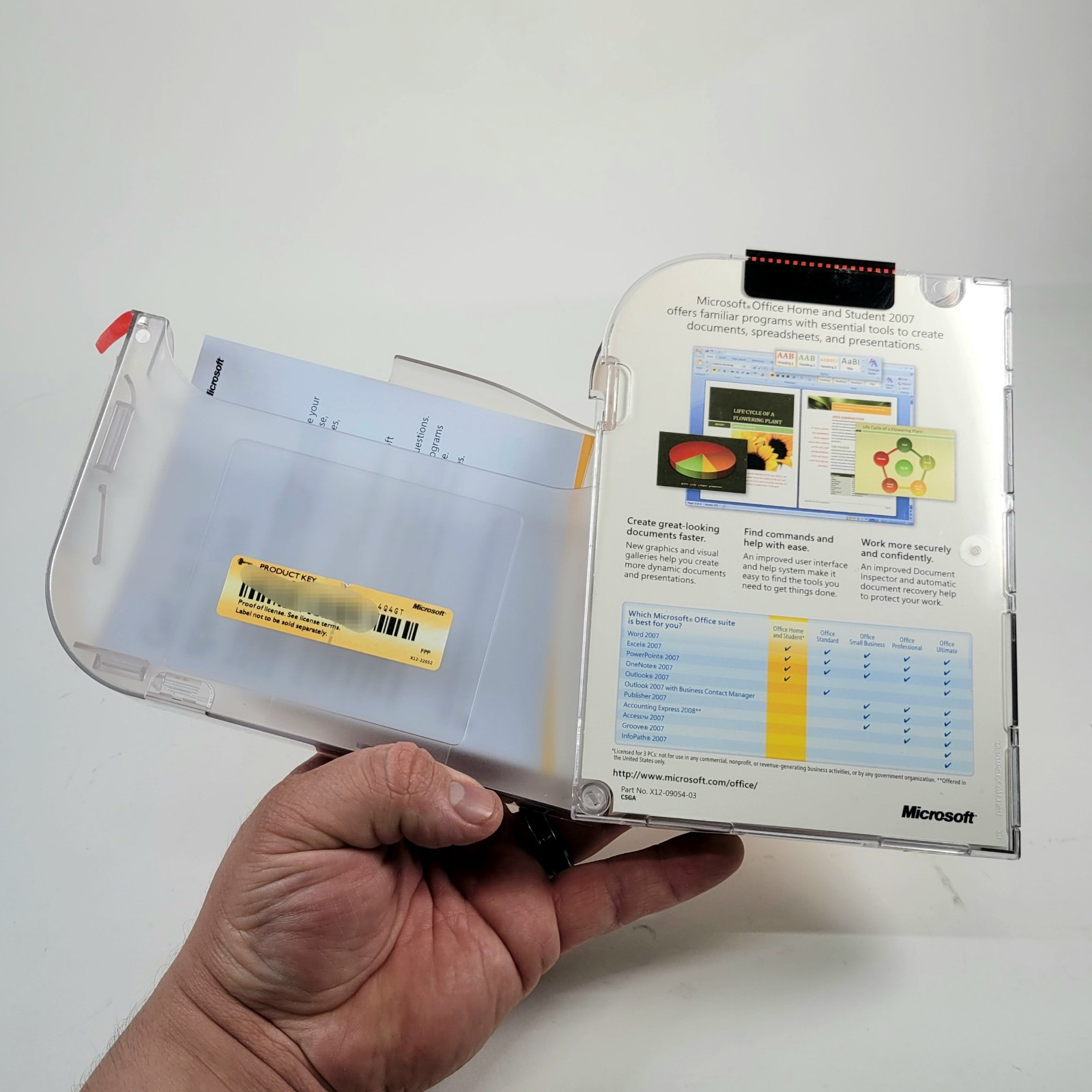 Microsoft Office 2007 Home and Student Disc In Original Case With Product Key