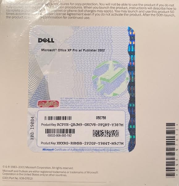 Dell – Microsoft Office XP Pro w/ Publisher 2002 (DVD, New-Sealed, 2001)