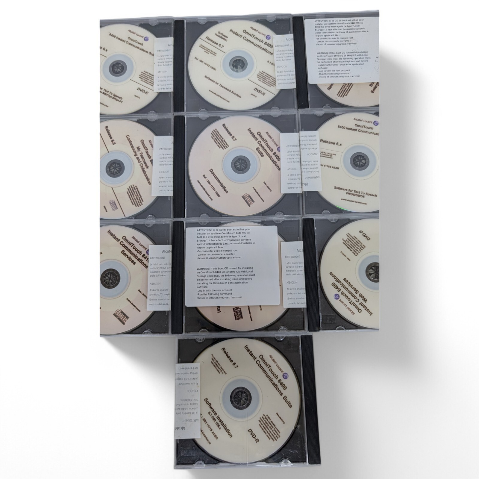 Alcatel-Lucent OmniTouch 8400 ICS Text-To-Speech R6.x Software CD Total 14 Discs