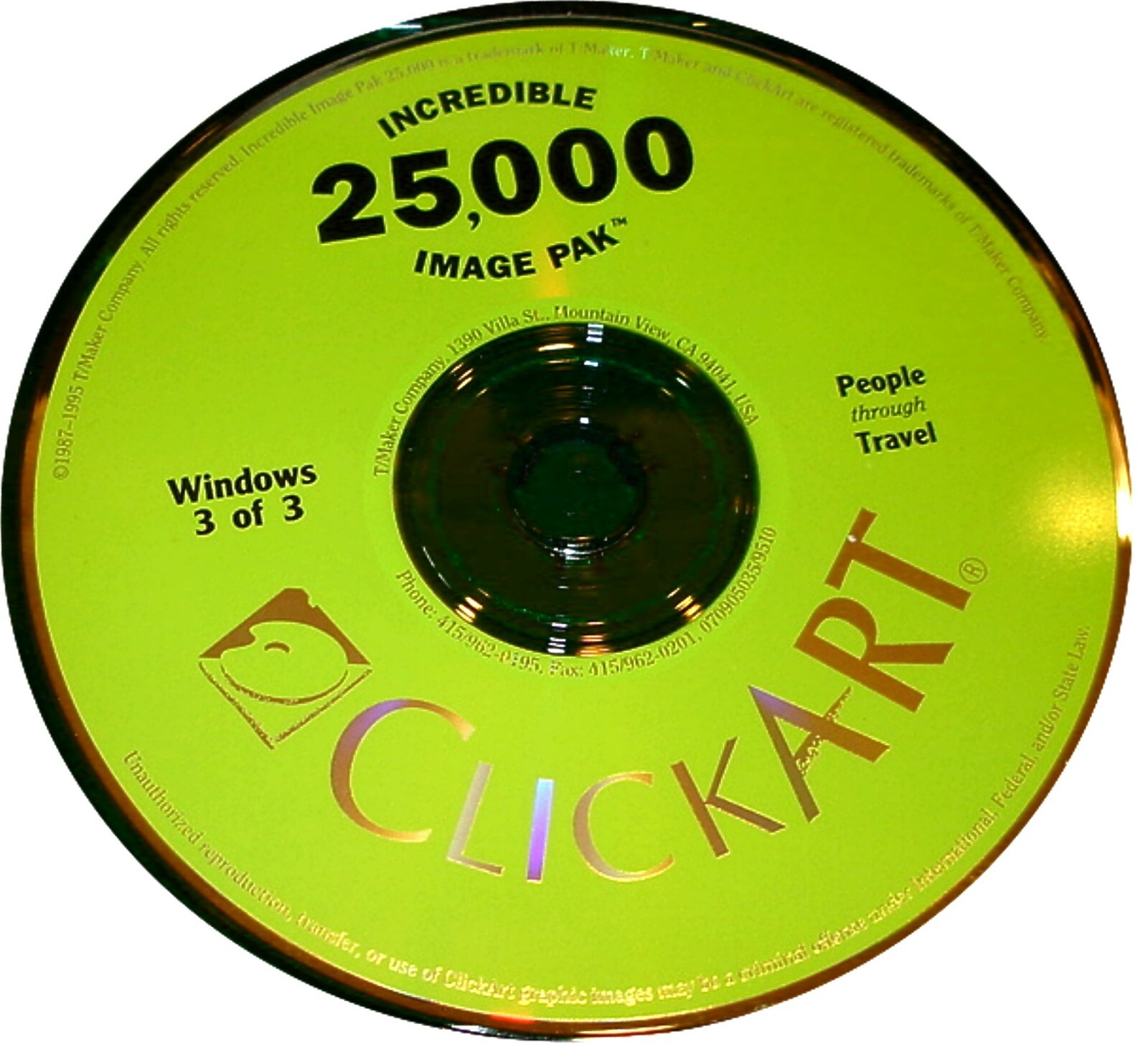 ClickArt – 25,000 Incredible Image Pak – 3 Disks People Travel Cartoons Business