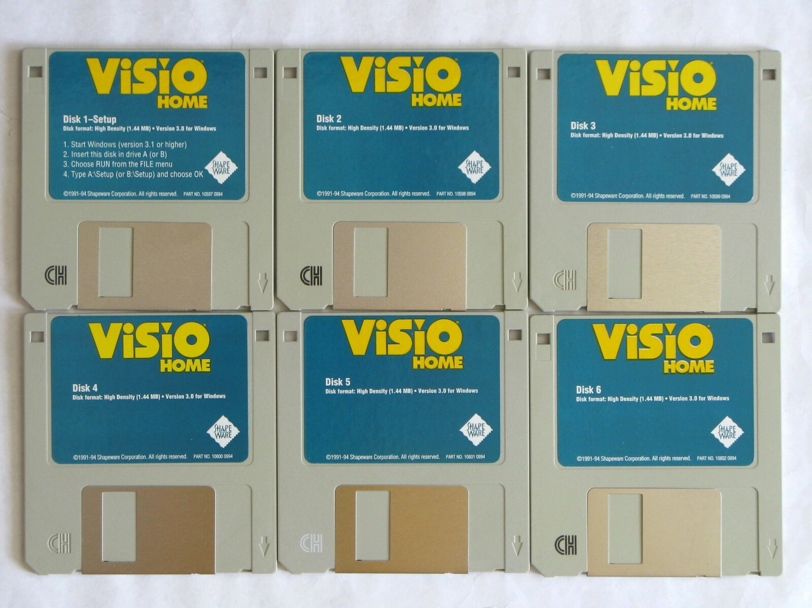 👀 VISIO HOME 3.0, 3-1/2″ Floppy Disks and CDROM, TESTED in 32-Bit Windows 10✅🆗