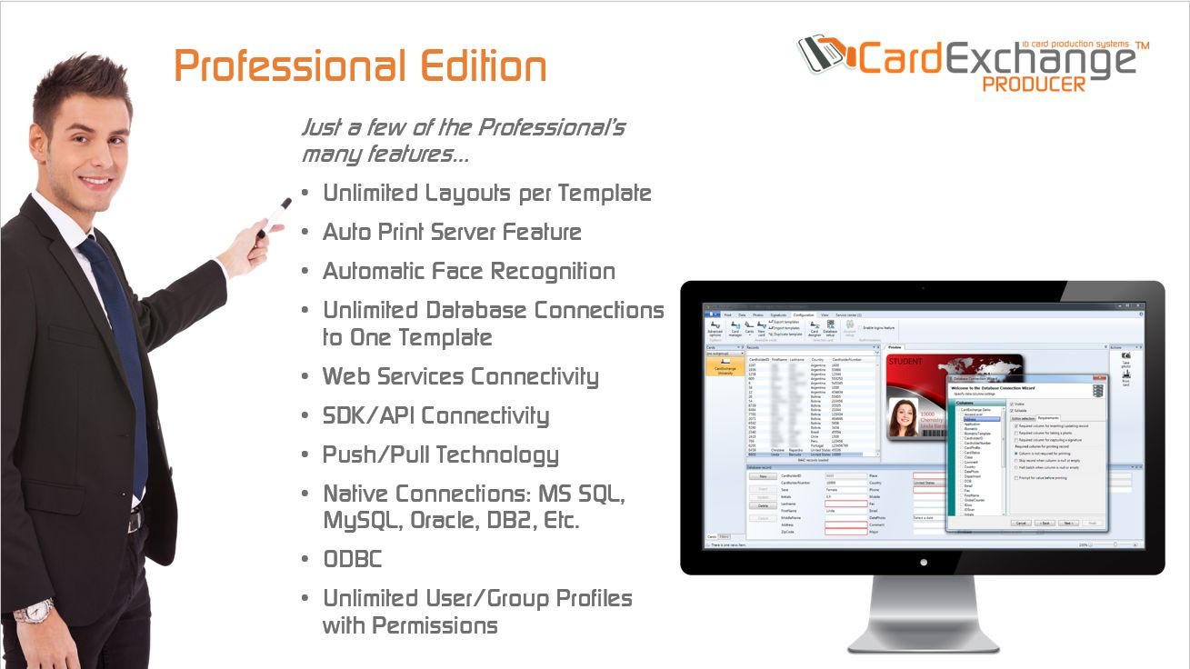 CardExchange Producer v. 10 Professional ID Card Software (CP1040)