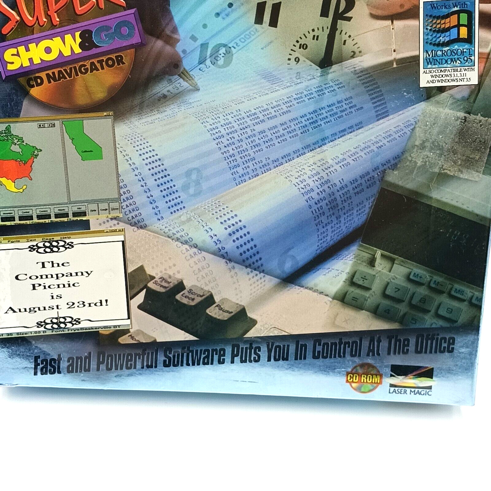 Laser Magic Power Office CD ROM Software 95 Windows 1995 Vintage 246 Programs