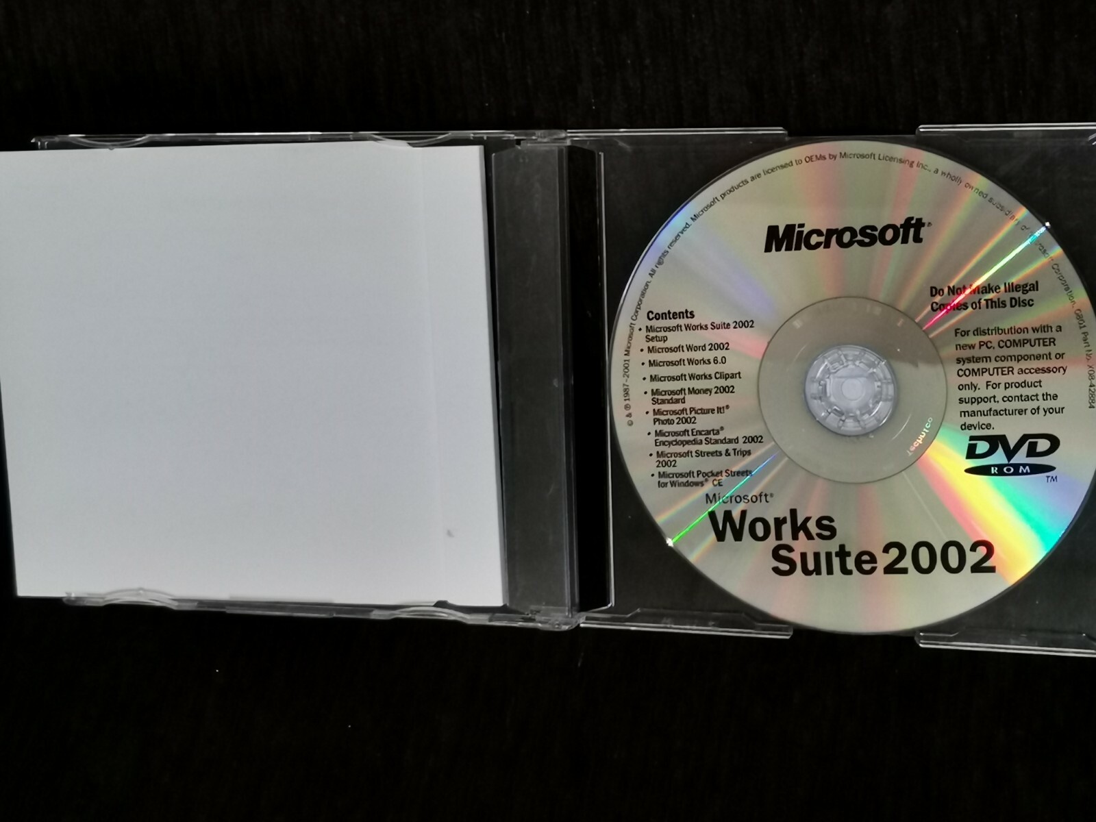 Microsoft Works Suite 2002. ver.6.0 English.CD With Product Key.