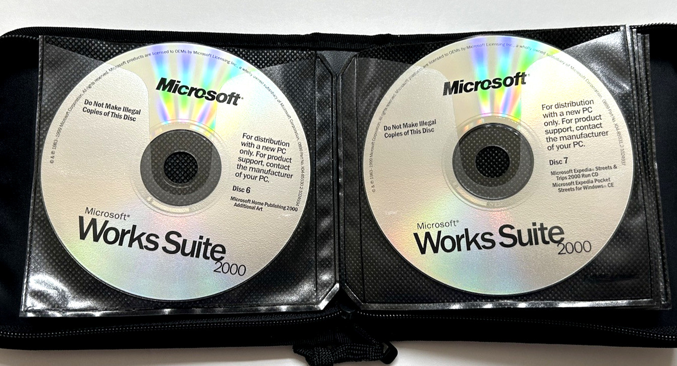 Microsoft Works Suite 2000 7 CD’s and Much Much More!