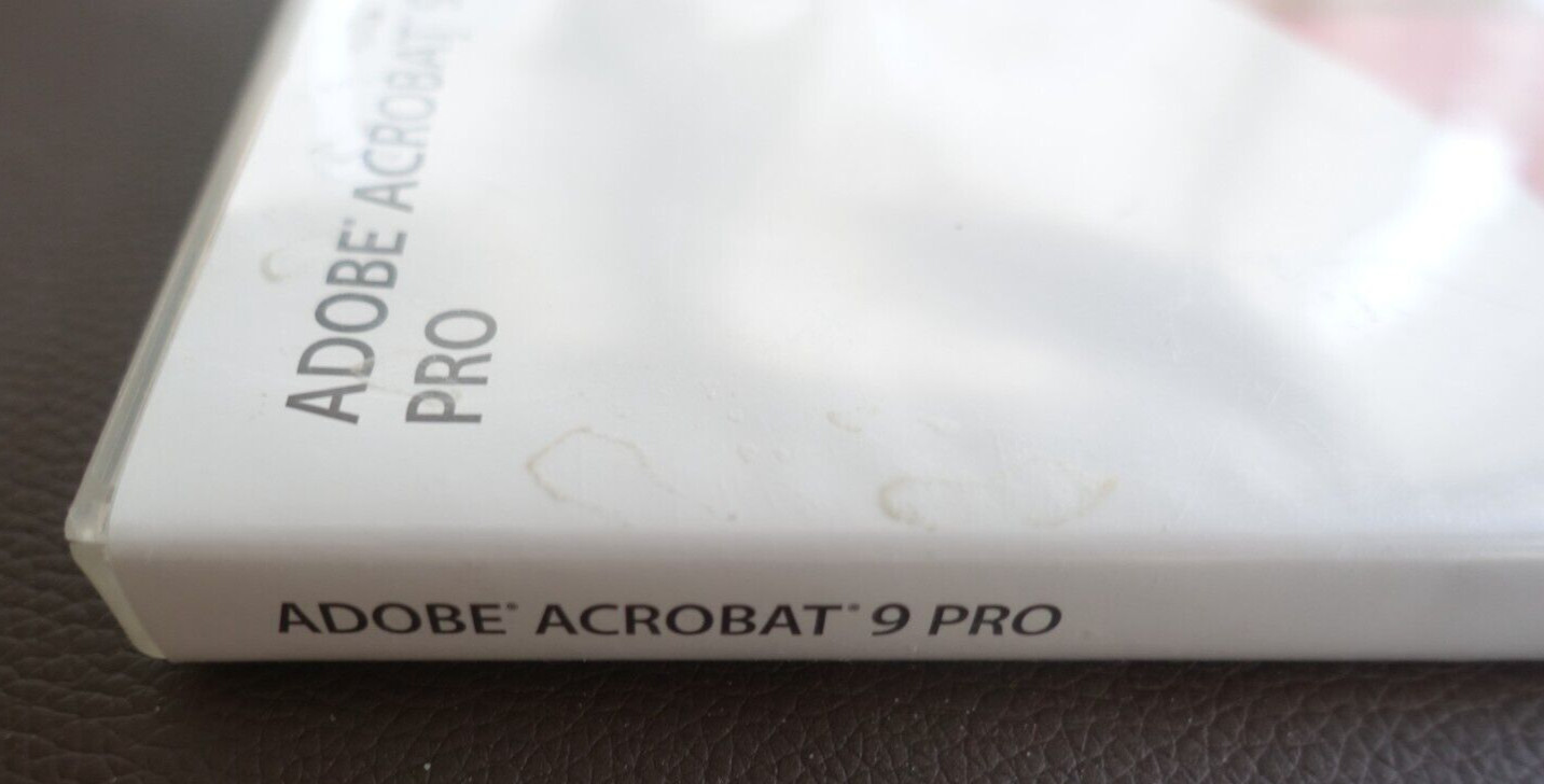 Adobe Acrobat 9 Professional installation CD with product key