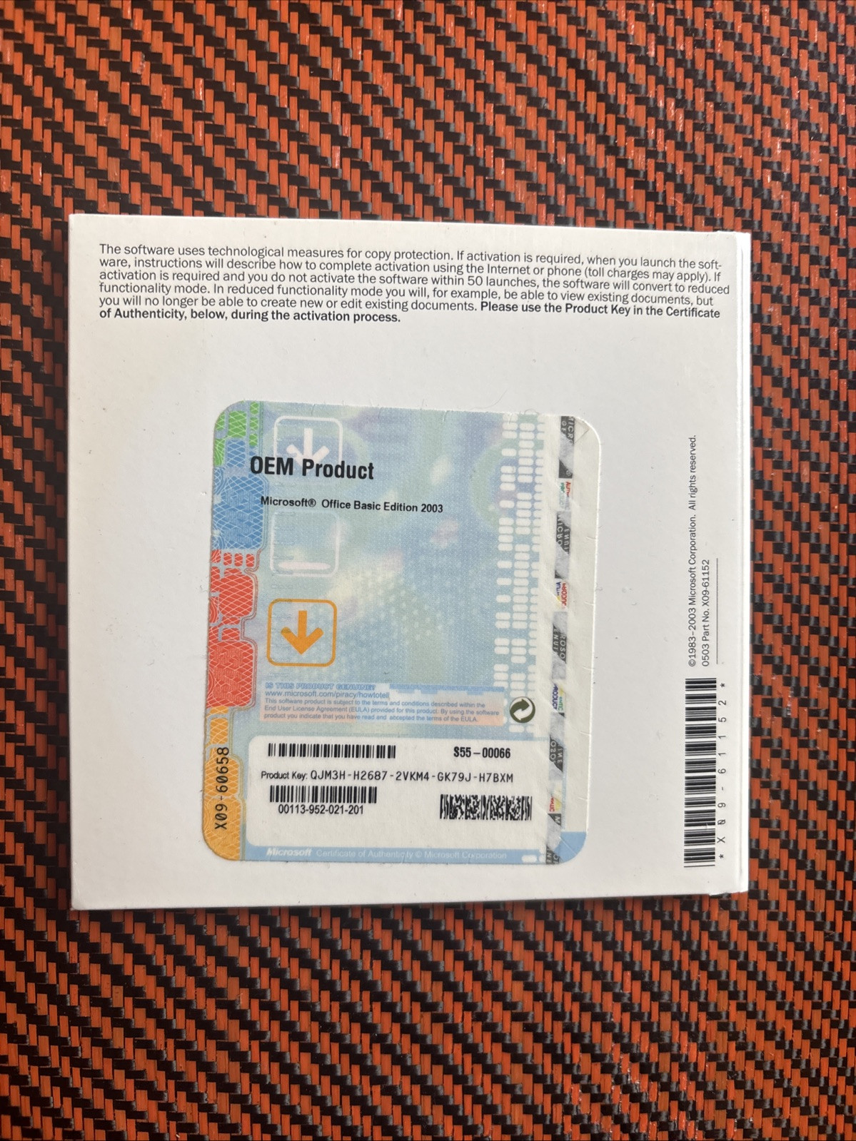 Microsoft Office Basic Edition 2003 NOT FOR WINDOWS 10 OR 11 CHECK COMPATIBILITY