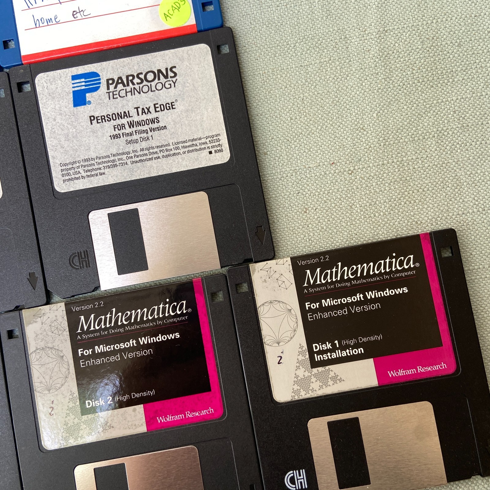 Software Lot 3.5” Planix Home Autocad Mathematica MathCad DesignCad SolidBuilder