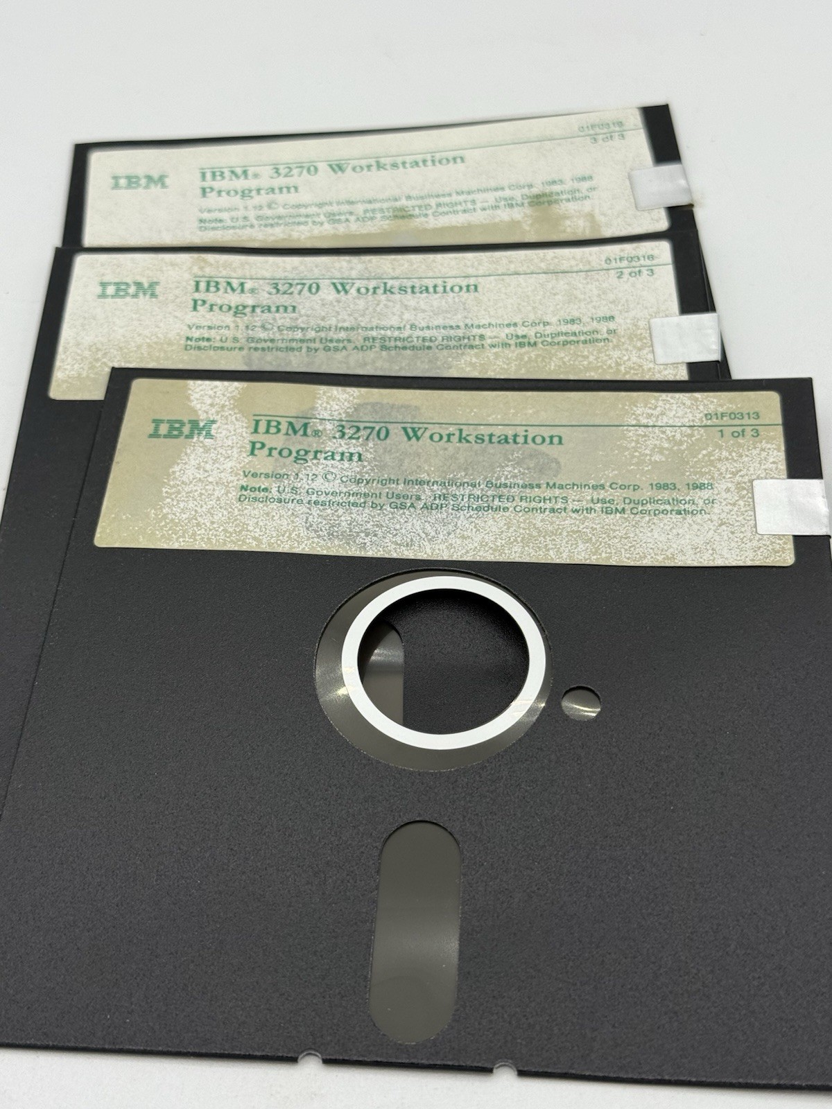 IBM 3270 Workstation Program 3x 5.25 Floppy Disks Version 1.11 Disc Lot