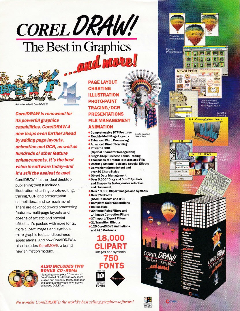 Vintage Software – CorelDRAW 5 and CorelDRAW 4 for Windows