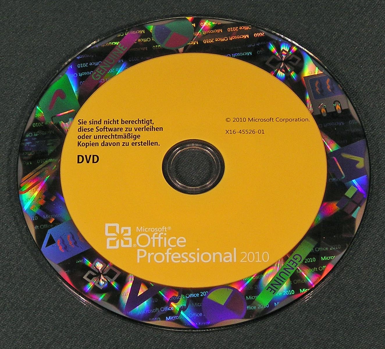 Microsoft Office Professional 2010 Full Version Box + CD German Second Use Original Packaging