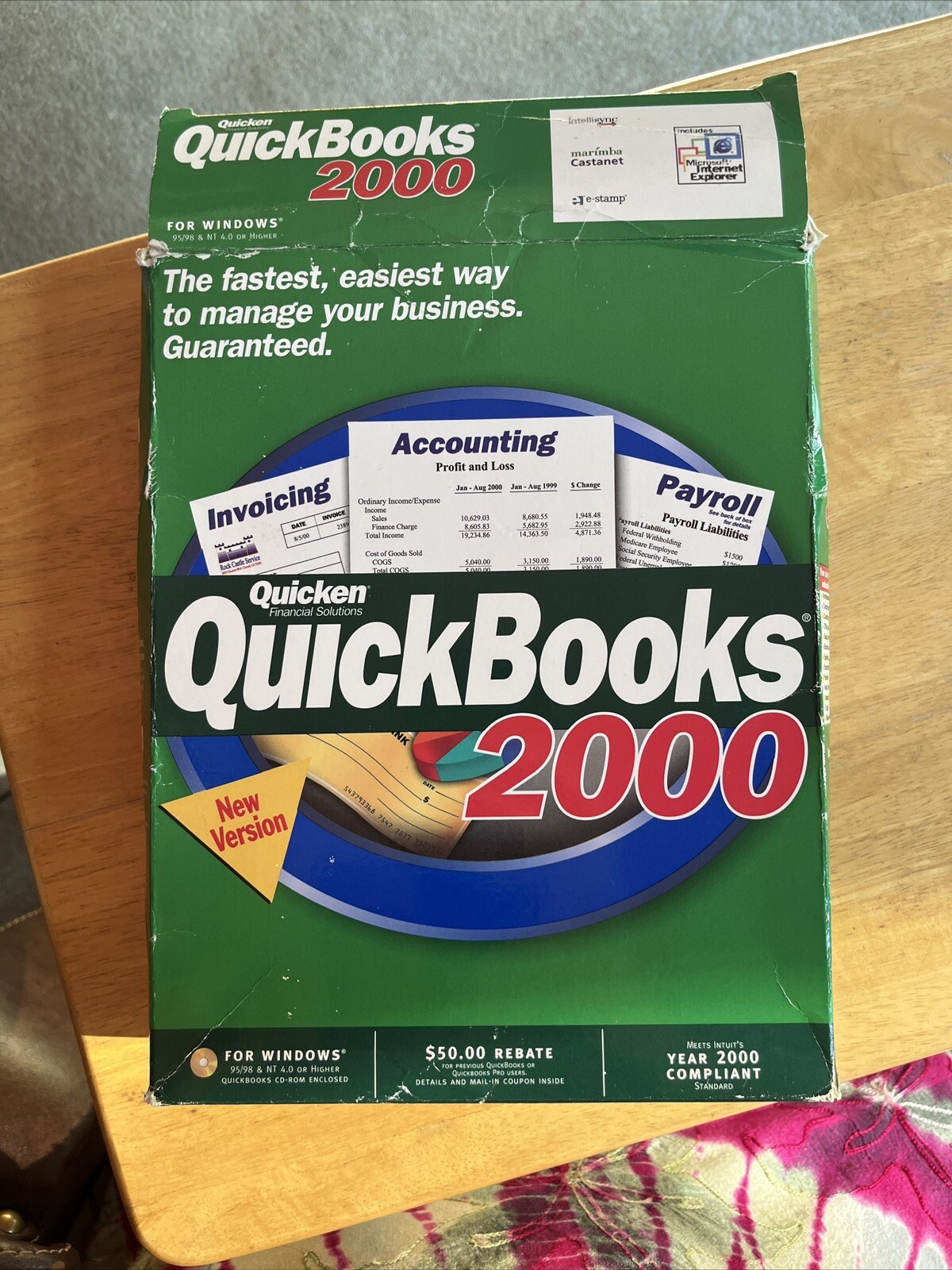 Pre-Owned Quicken Financial Solutions QuickBooks 2000 Software (Windows 95/98)