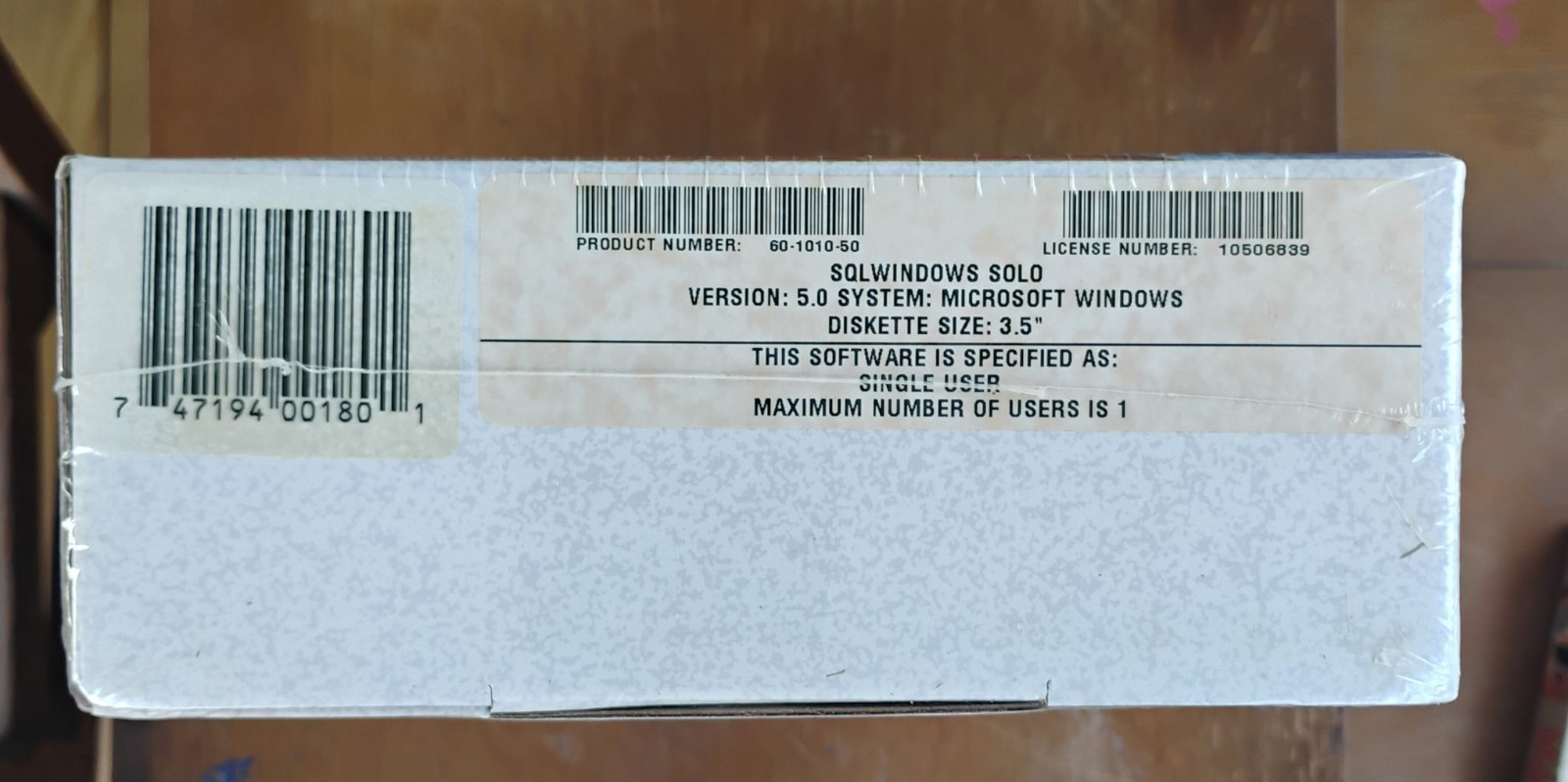 Gupta SQL Windows Solo, v 5.0, 1994, New Factory Sealed box