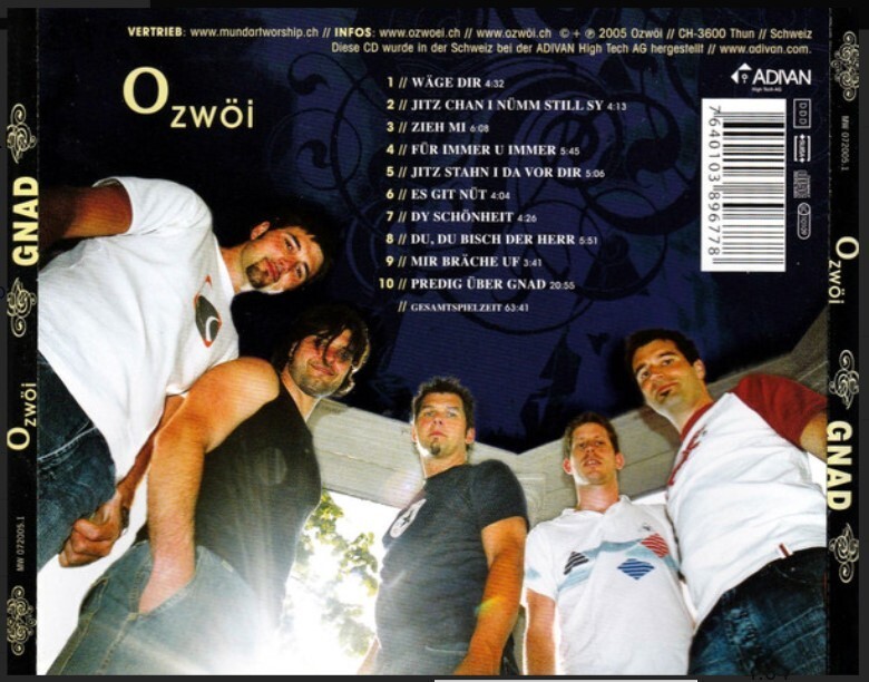 GNAD OZWOI Switzerland Rock 2005 CD DISC ONLY, No Jewel Case, Art or Tracking