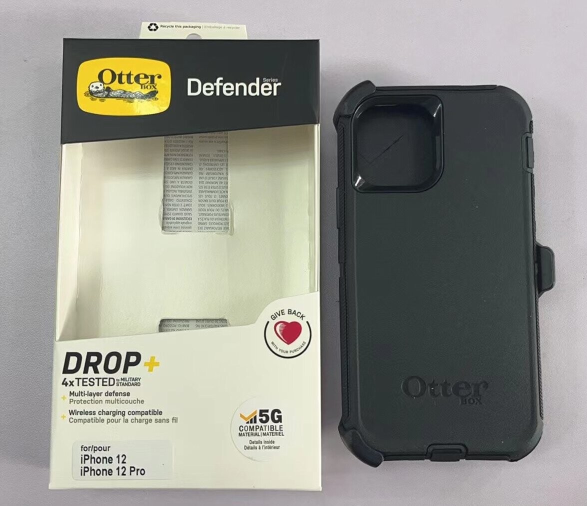 OtterBox Defender Series Case Holster for iPhone 12 & iPhone 12 Pro 6.1″—Black