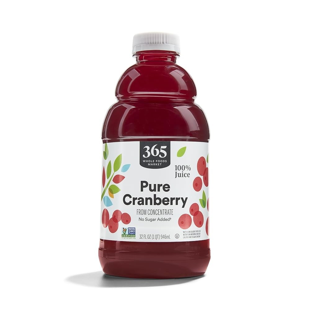 365 by Whole Foods Market, 100% Cranberry Juice, 32 Fl Oz 32 (Pack of 1)