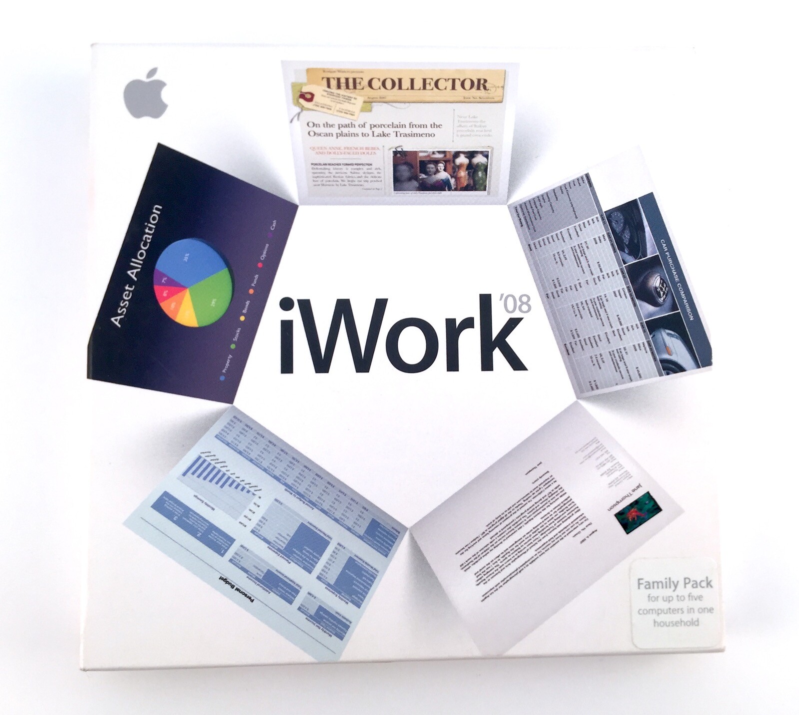 Apple iWork 08 Version 8.0 Family Pack Mac Macintosh Software