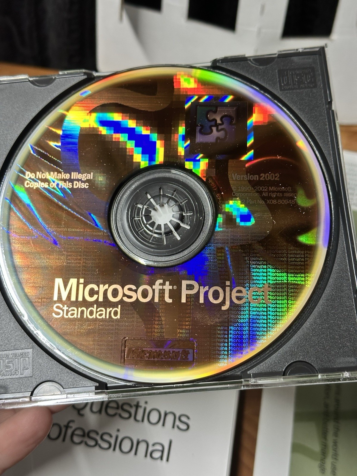 VINTAGE: Microsoft Project Standard 2002 – Complete Package – Big Box – CD
