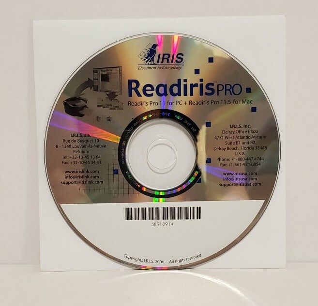 Readiris Pro 11 For PC/11.5 For Mac Software Installaton CD IRIS Inc.