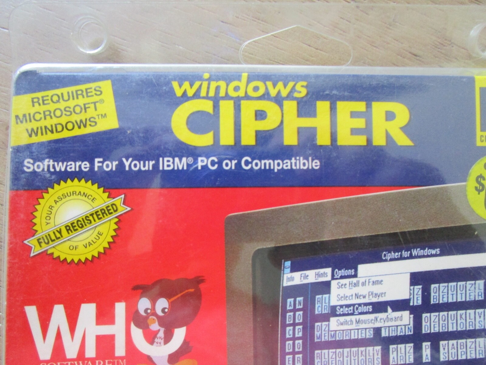 Vintage – WINDOWS CIPHER for Windows – 3 1/2″ Disk – E10H-3