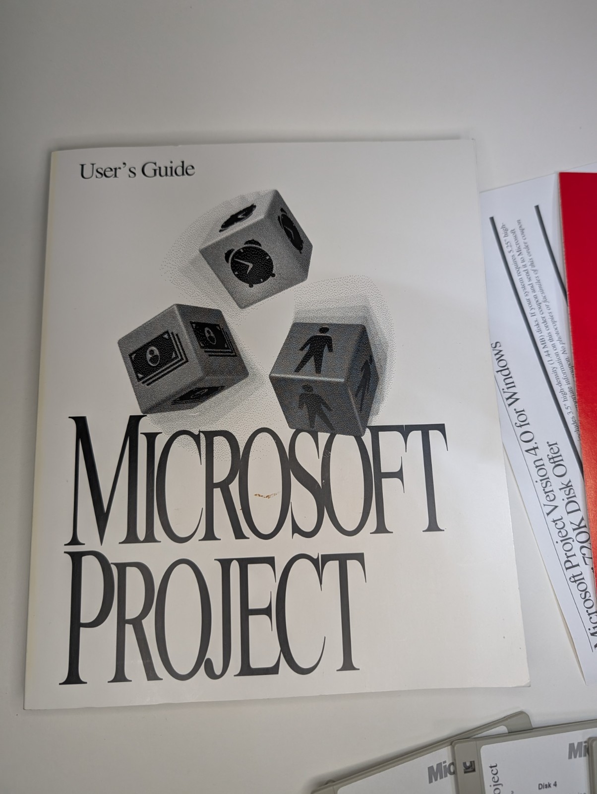 Windows Microsoft Project v4.0 Vintage Software 3.5″ DISKETTES *Untested As-Is*