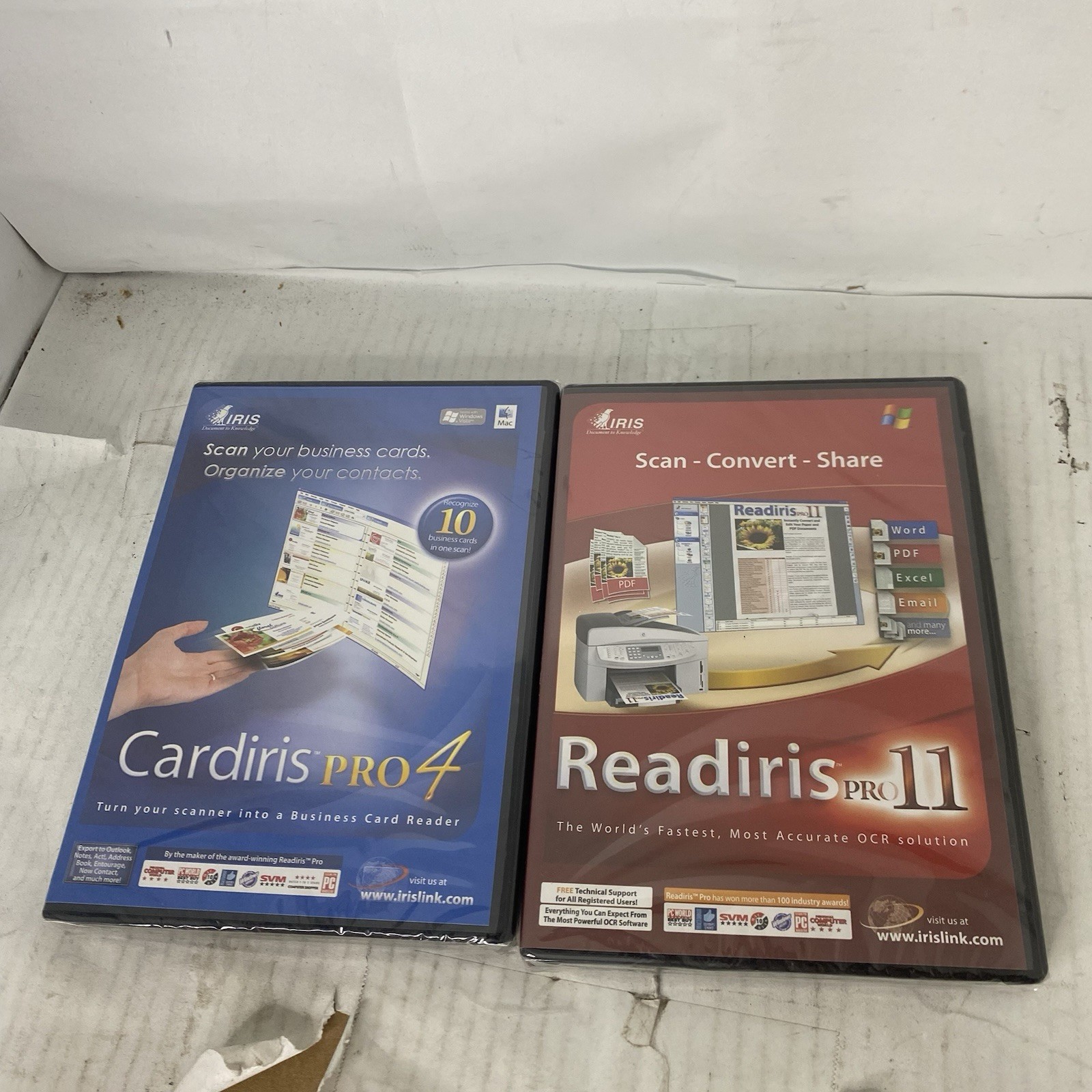 Iris Scan Convert Share Readiris Pro 11 & Iris Cardiris Pro 4 Brand New Sealed