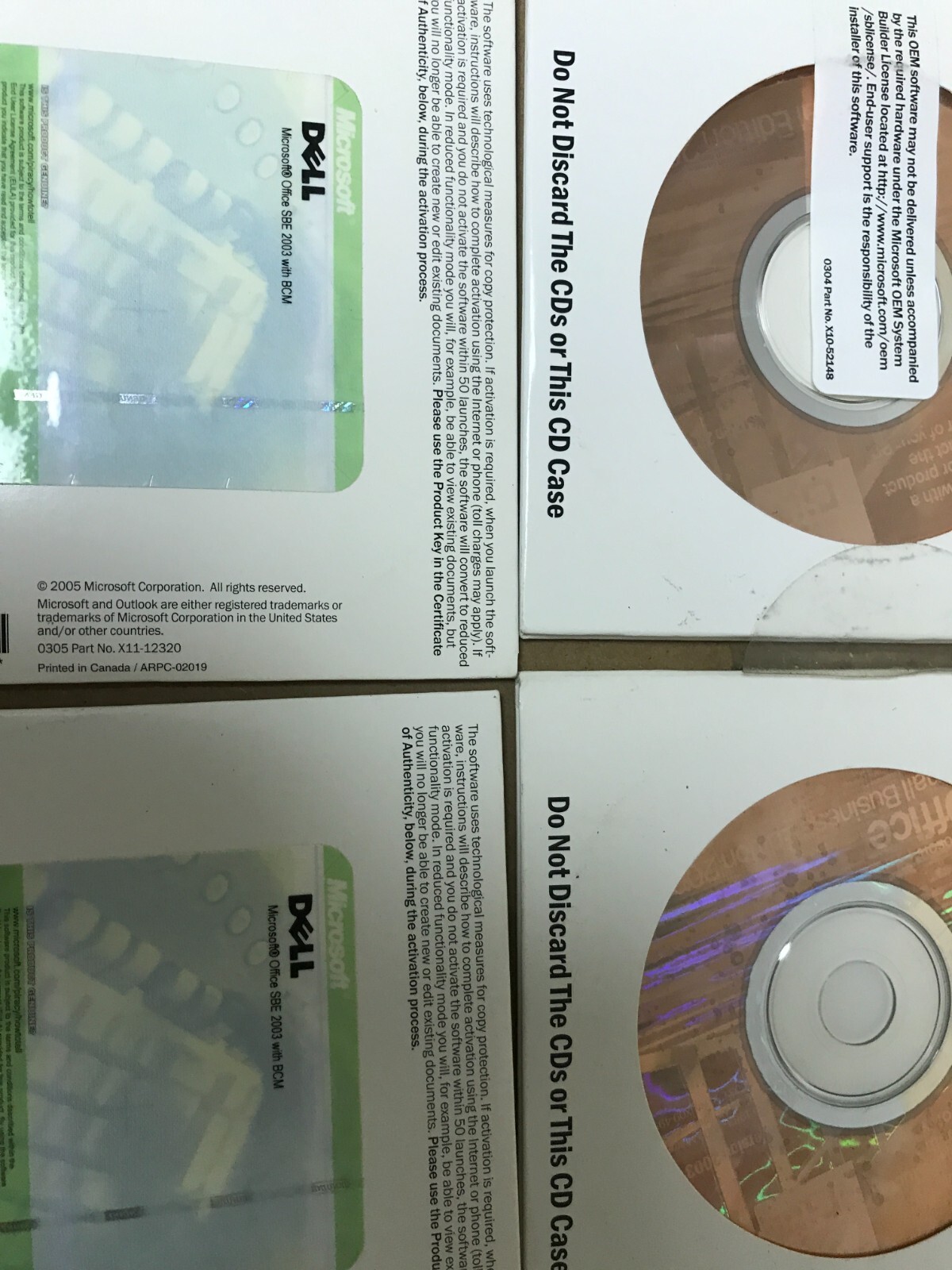 Lot of 10 Microsoft Office Small Business Edition 2003 SBE All w/ BCM and Keys
