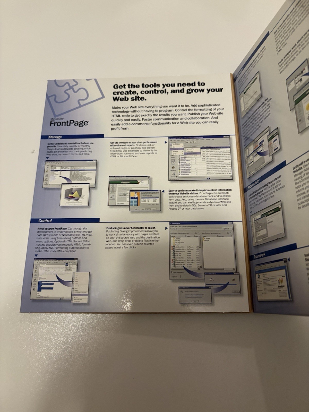 Microsoft FrontPage Version 2002, Windows 98