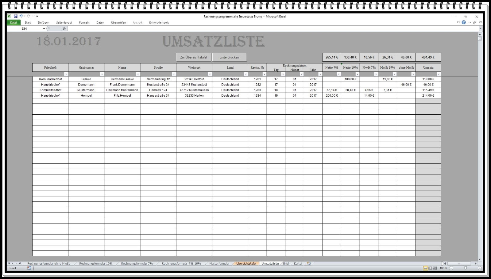 Invoice Program 4 Forms All Tax Rates Invoice Software Customer Database