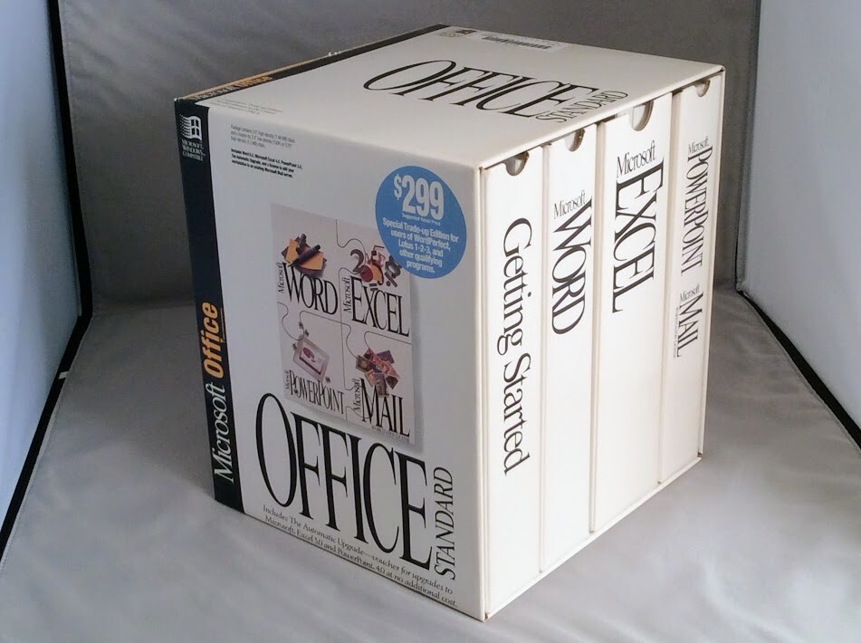 AUTHENTIC Vintage Microsoft Office 4.0 Standard – Manuals Only + Case (SRP $299)