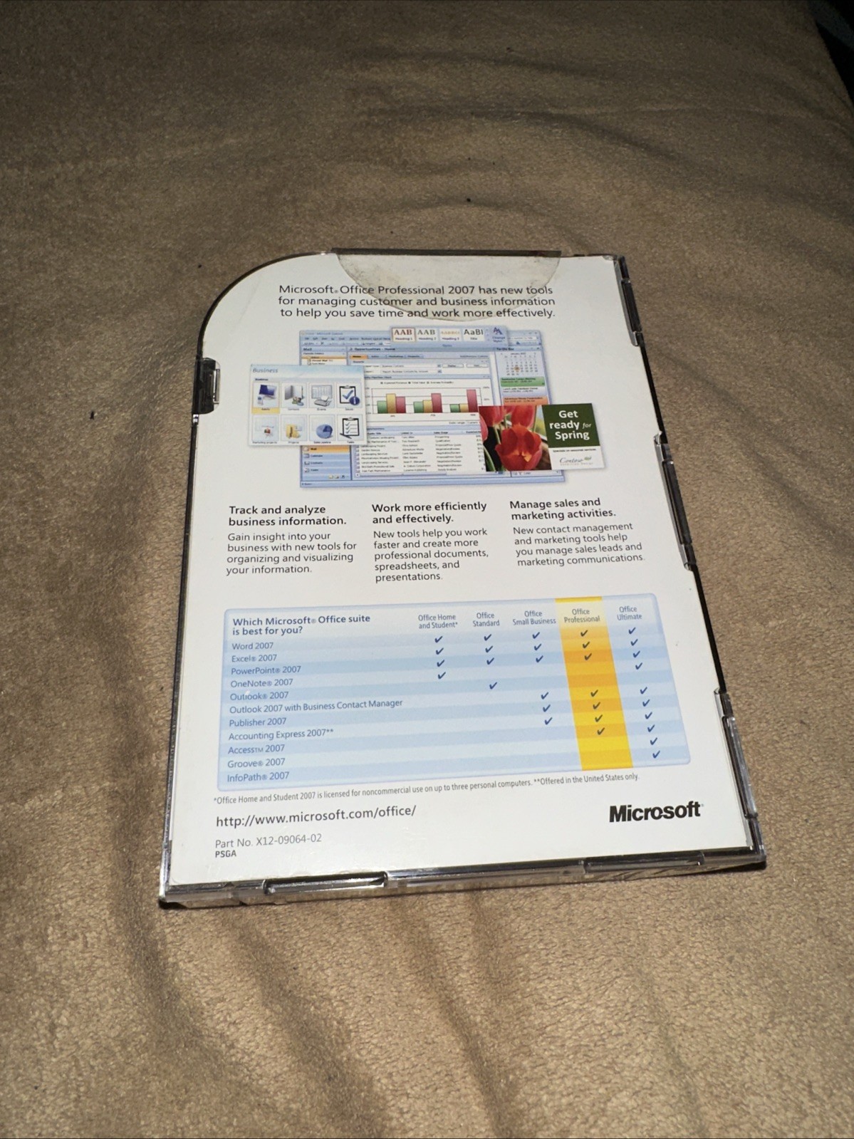 Microsoft Office Professional 2007 Upgrade With Product Key & Papers 269-11093