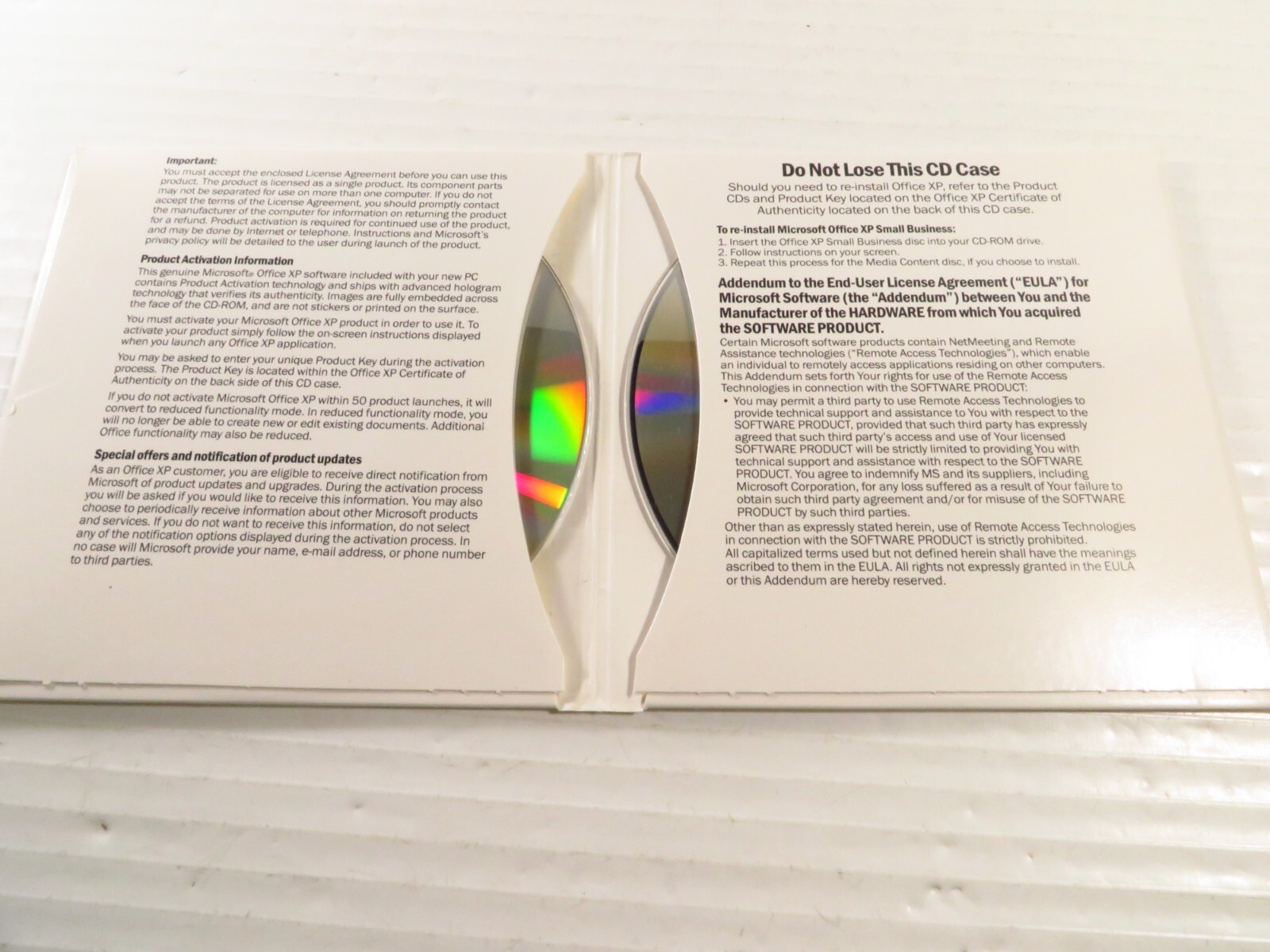 Genuine Microsoft Office XP Small Business Edition SBE w/ Product Key from Dell