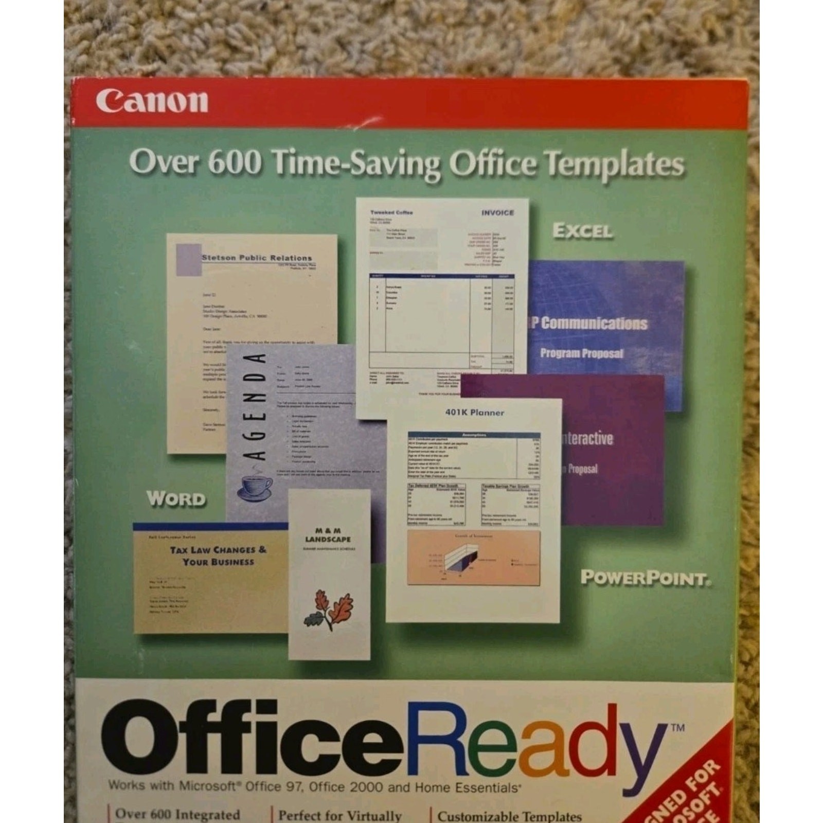 Canon OfficeReady 2 PC CD templates MS Word Excel PowerPoint BRAND NEW SEALED