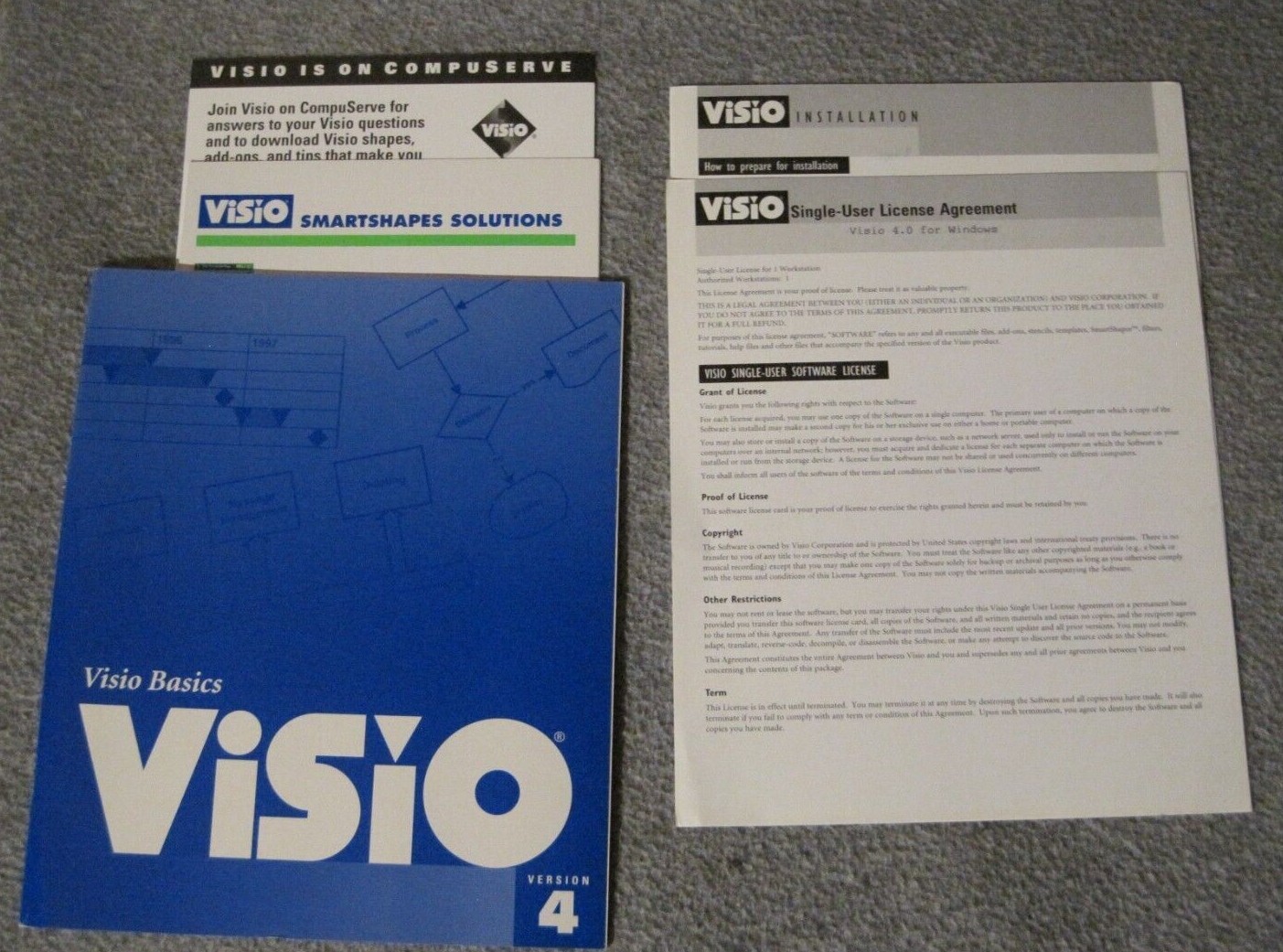 Visio Bundle – Vision 4.0 CD/3.5″ Floppies 95/3.1 + Visio Professional 2003 CD