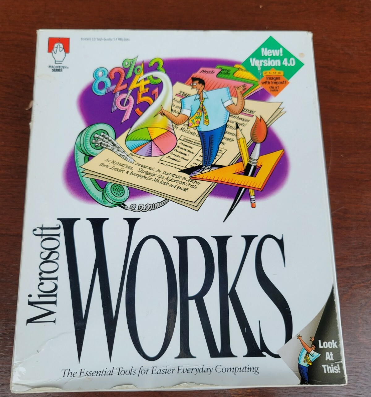 Microsoft Works Version 4.0 Essential Computer Software Tool Floppy Disks New