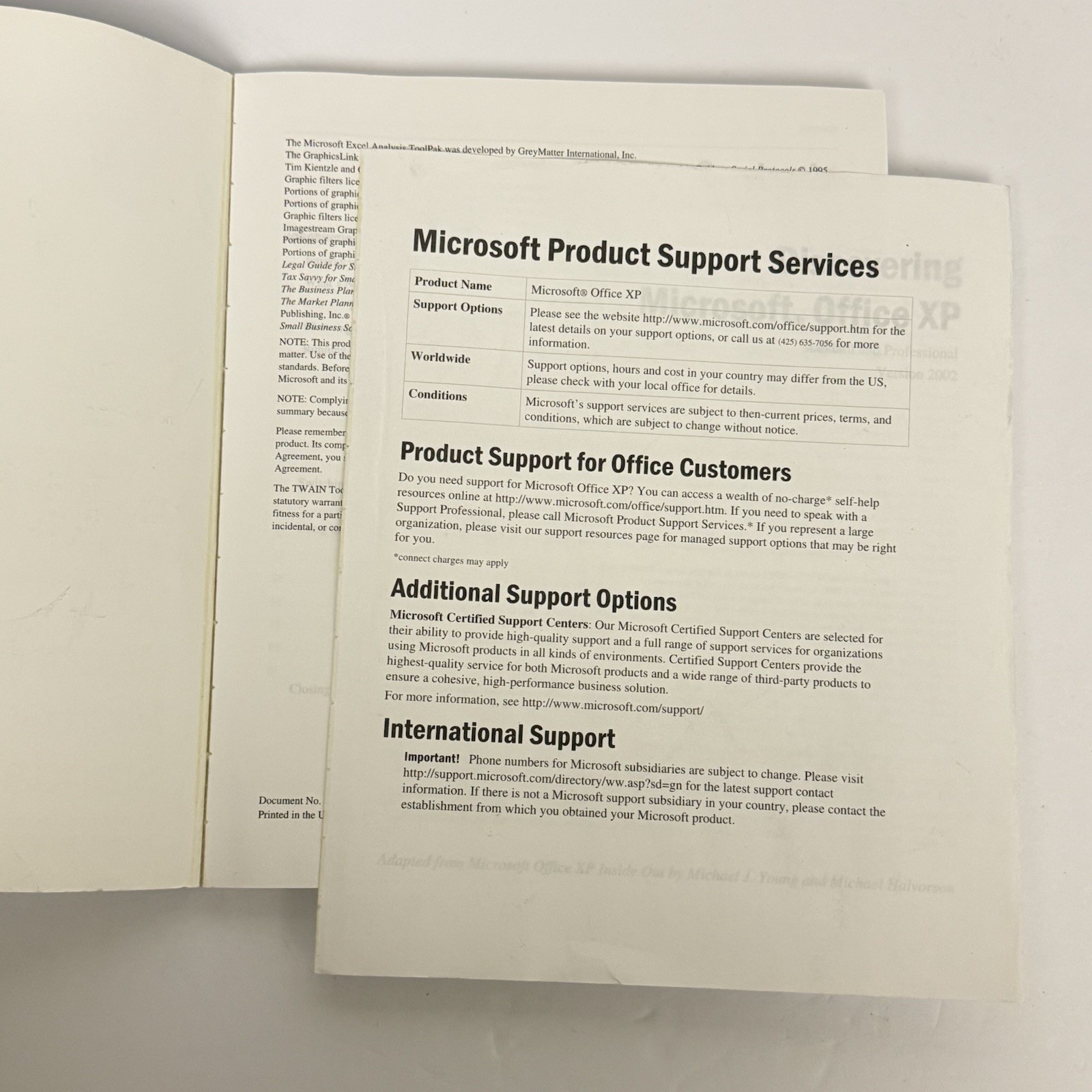 Microsoft Office XP Professional Version 2002 2 Discs with Product Key & Book