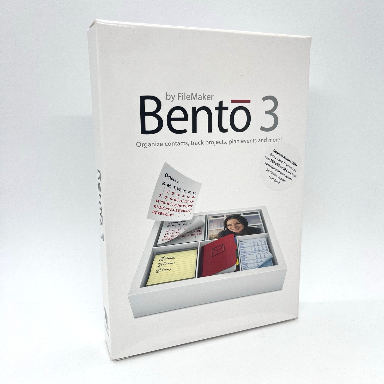 Bento 3 by FileMaker Family Pack Mac Retail Box CD w Serial Keys – TW346LL/A