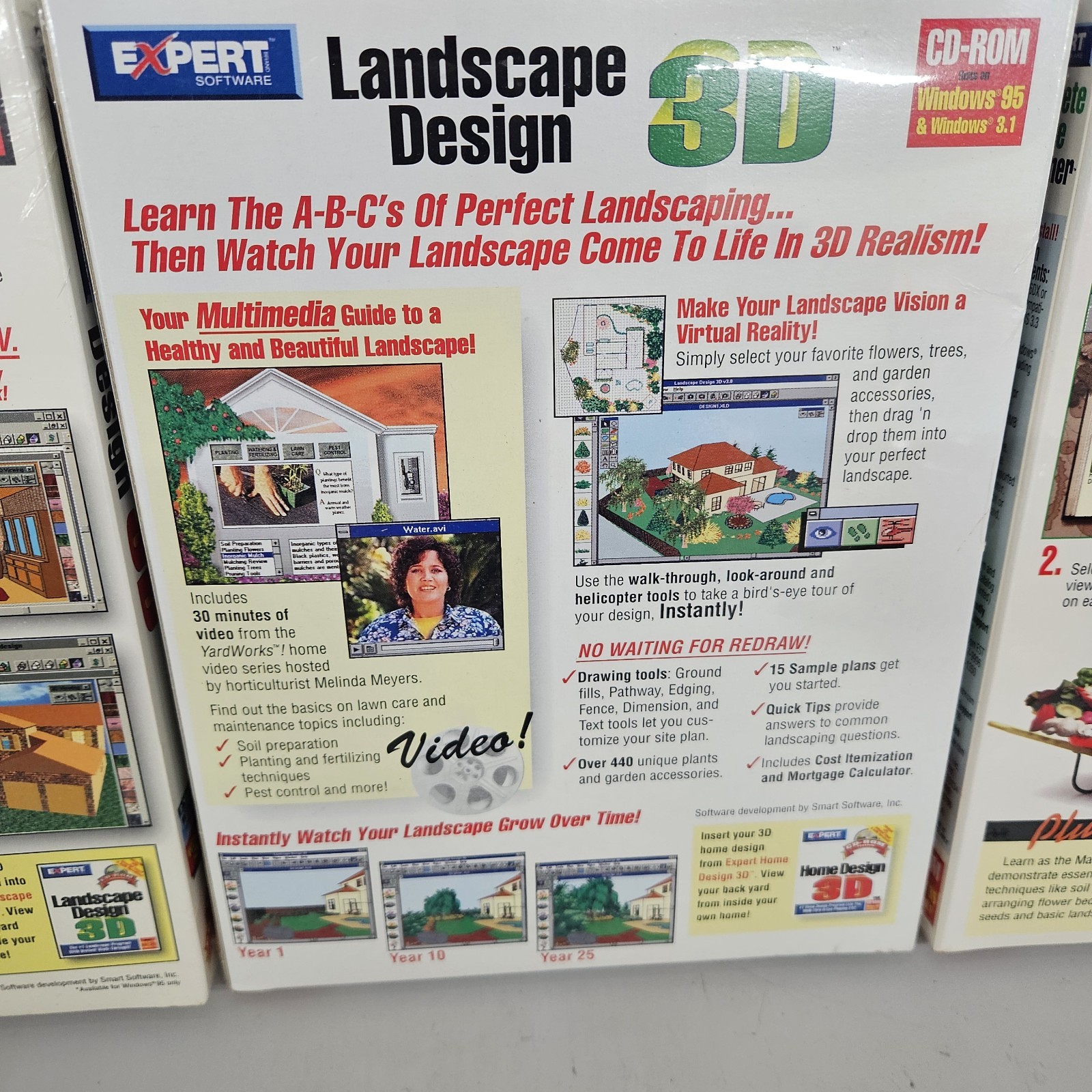 Vintage Expert Software Pc Big Box Lot Home Design Landscape Gardener New Rare