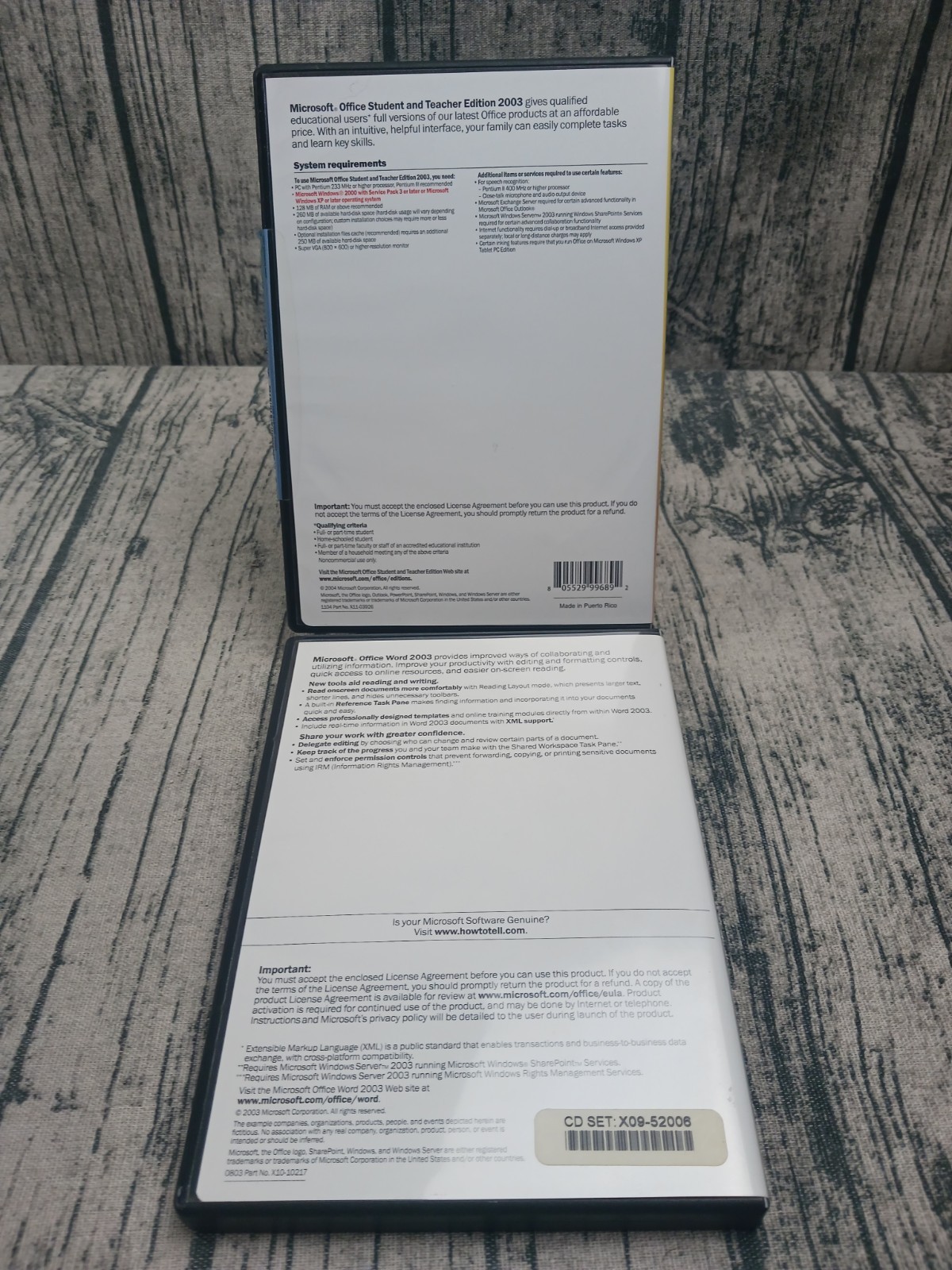 Microsoft Office Student and Teacher Edition 2003 & Word Upgrade w/Key