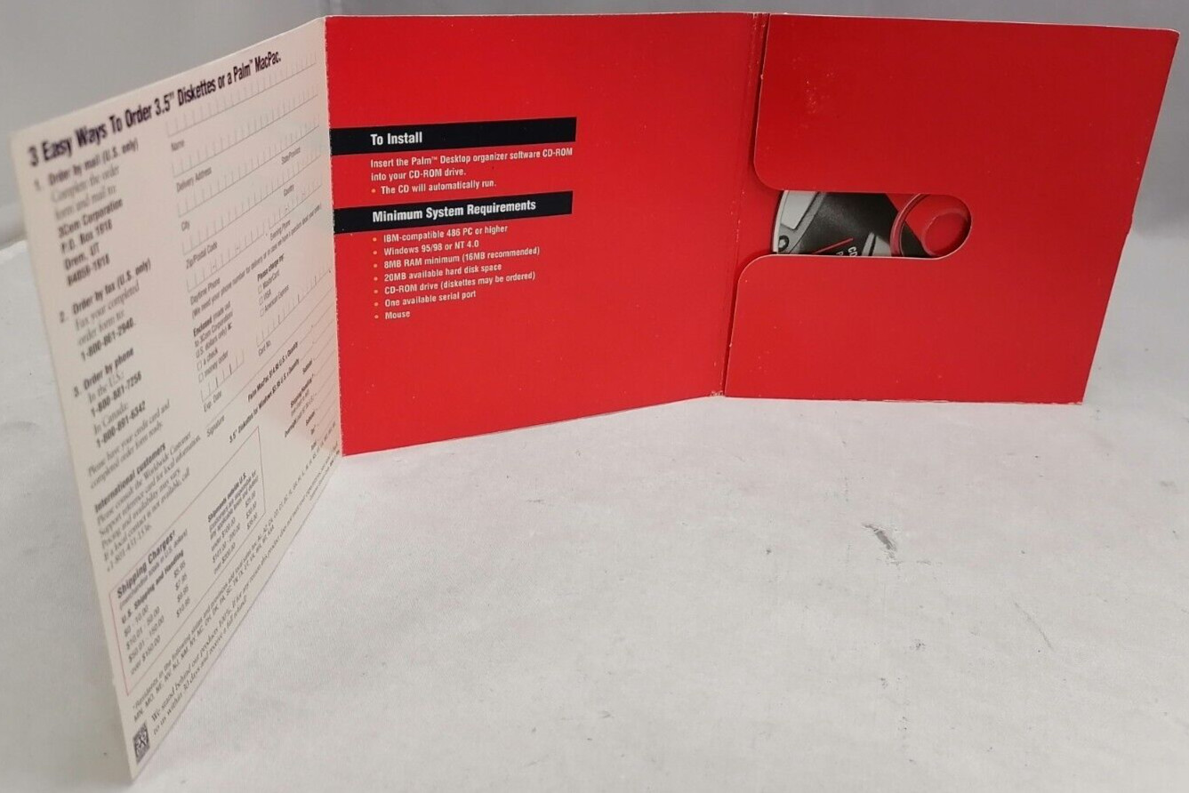 Vintage 1998 Palm IIIx™ Desktop Organizer Software CD