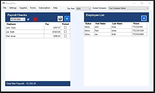 Print Checks Payroll – software for Windows 10/11 – CD – Includes 12…
