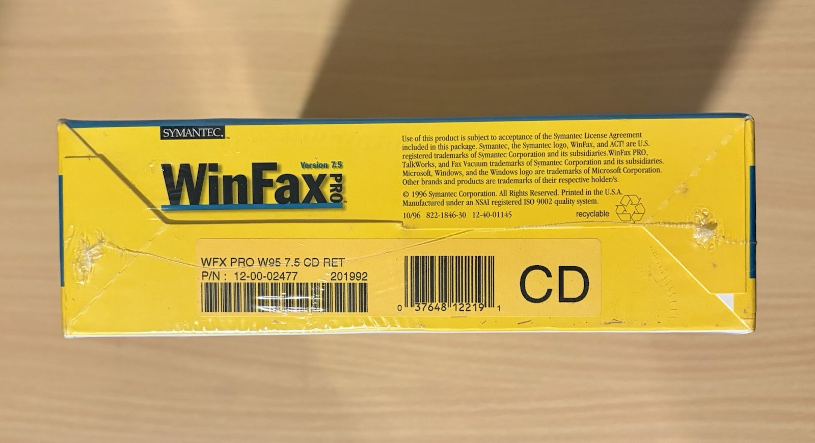 WINFAX 1997 Symantec 8.0 Pro Hassle-Free Faxing Version 95/NT SEALED!