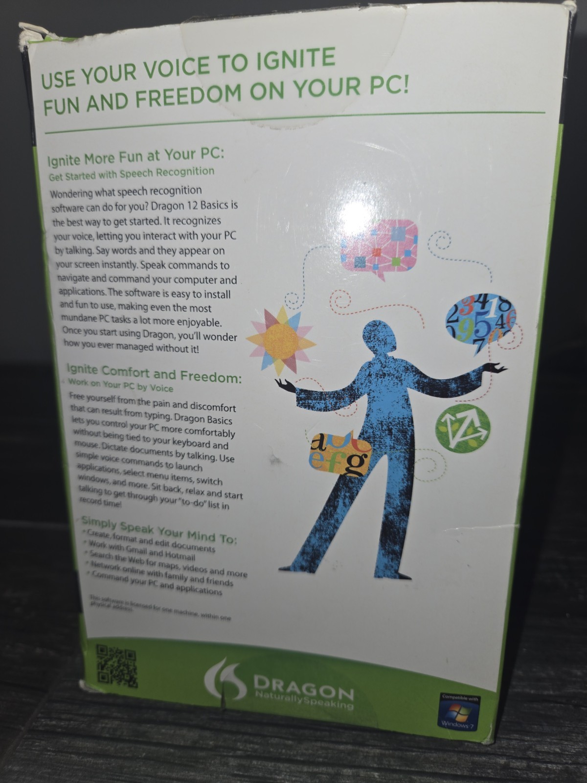 Nuance Dragon NaturallySpeaking 12 Basic Speech Recognition Software App Windows