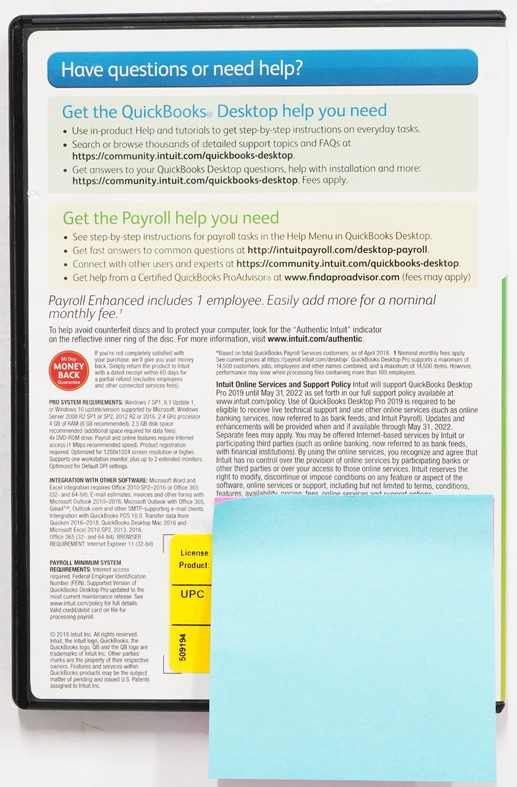 Intuit QuickBooks Desktop Pro 2019