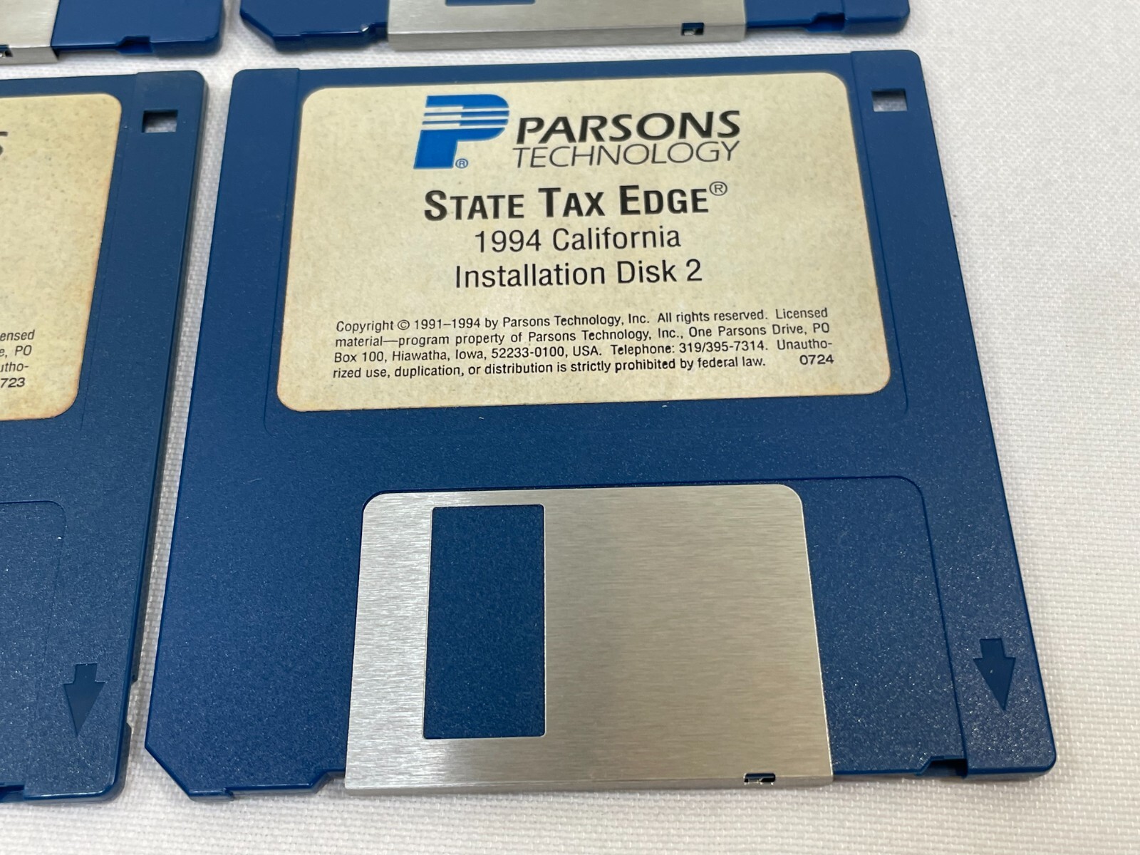 Vintage 1994 Parsons Technology Software State & Personal Tax Edge 3.5″ Floppy 6