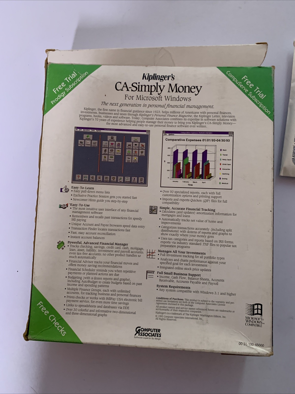Kiplingers CA-Simply Money Vintage Software For Windows 3.5″ Floppy With Box