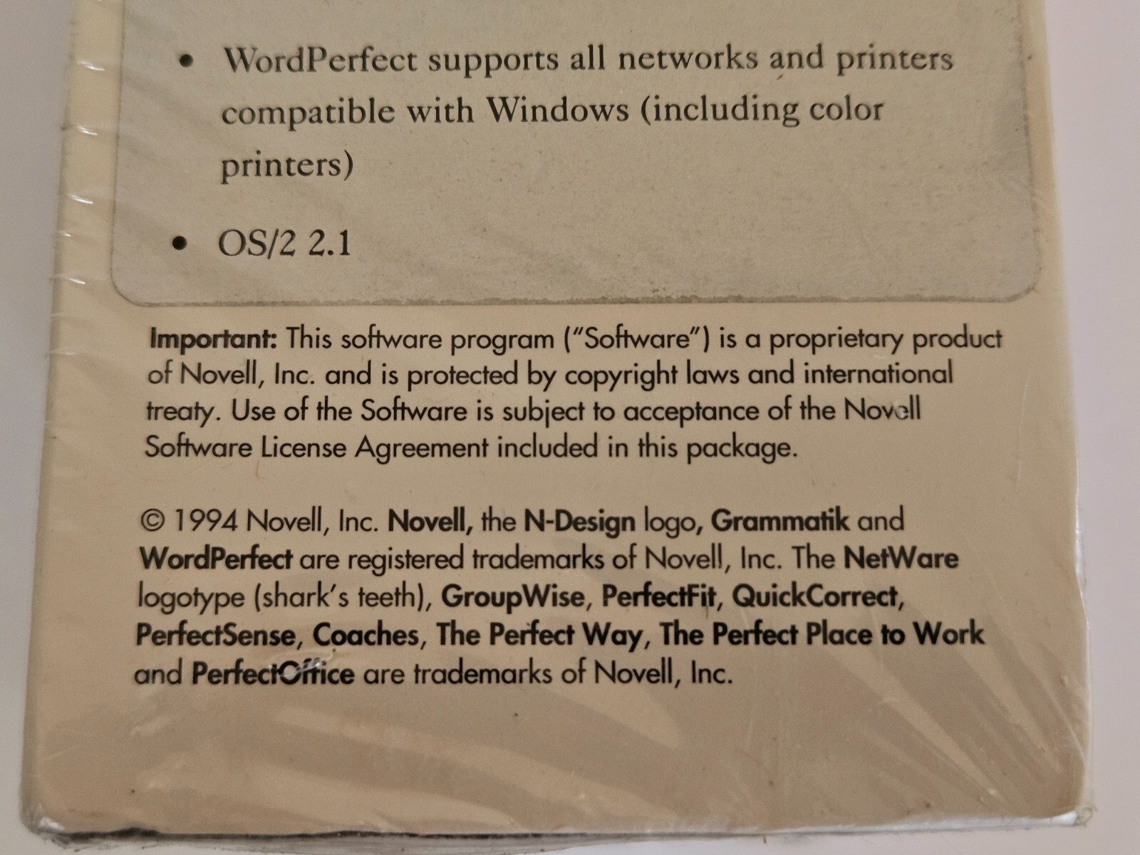 Novell Word Perfect 6.1 Windows Sealed HD Diskettes Word Processor