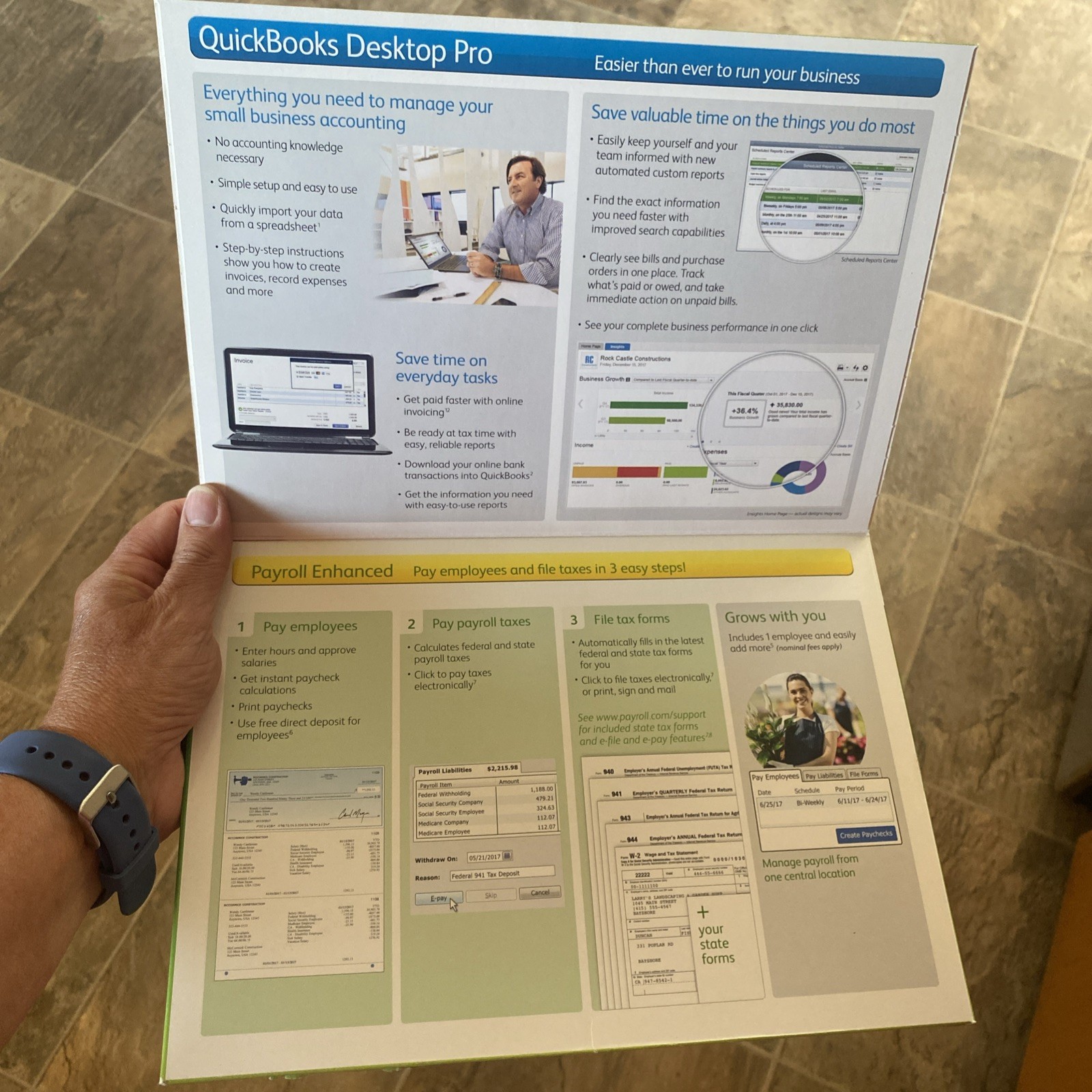 INTUIT QUICKBOOKS DESKTOP PRO 2017 W/PAYROLL ENHANCED FULL LICENSE =SEALED
