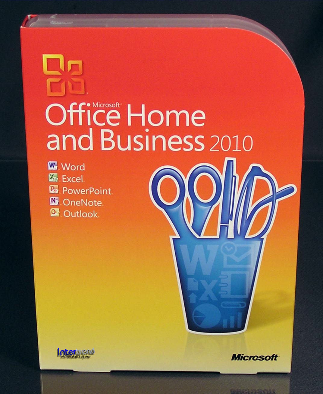 Microsoft Office Home and Business 2010 Full Version Box + DVD German Original Packaging NEW
